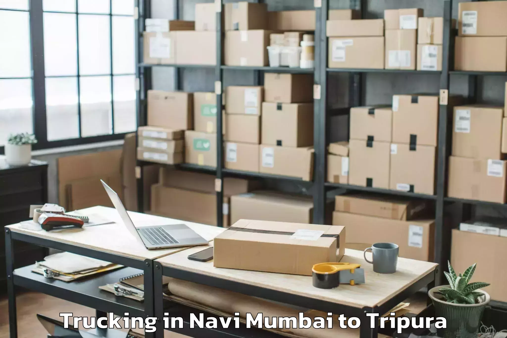 Hassle-Free Navi Mumbai to Ambassa Trucking